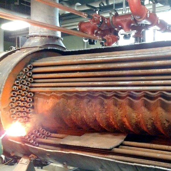 Inside a boiler